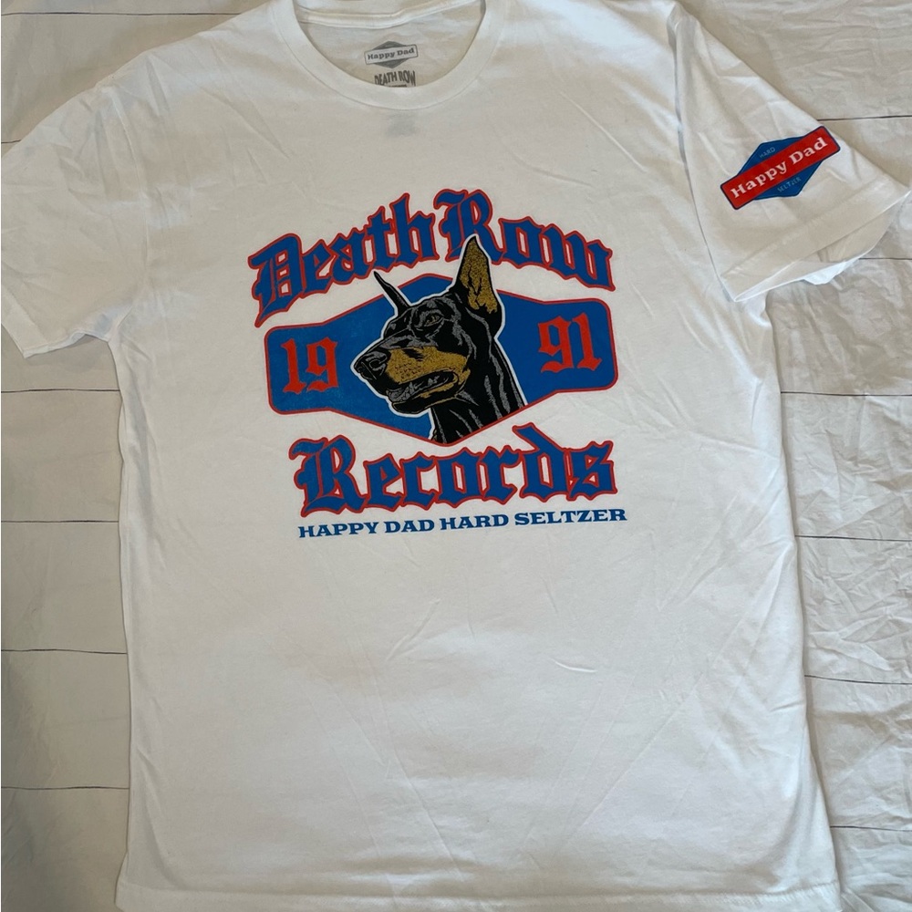 Death Row Records x Happy Dad Seltzer White T-Shirt